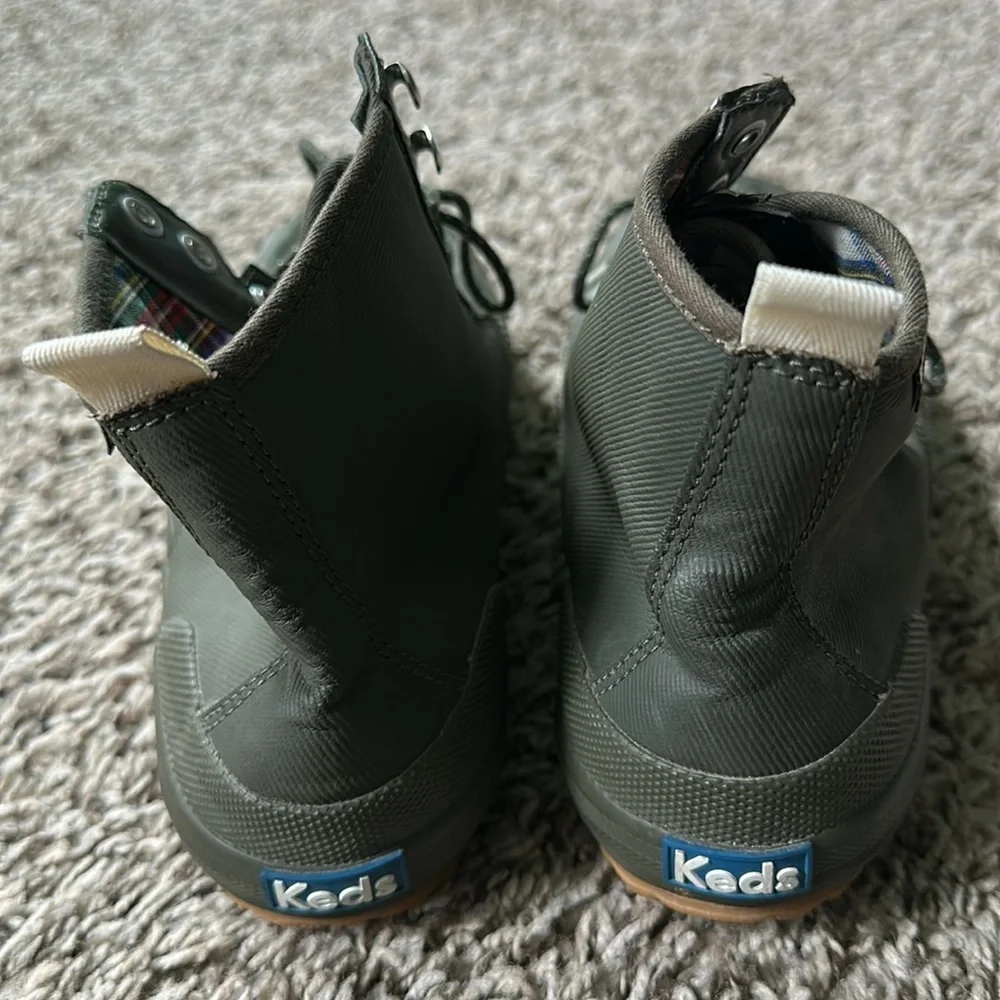 Keds Scout Splash Twill Boot Womens Sz 9 Green Ankle Boots